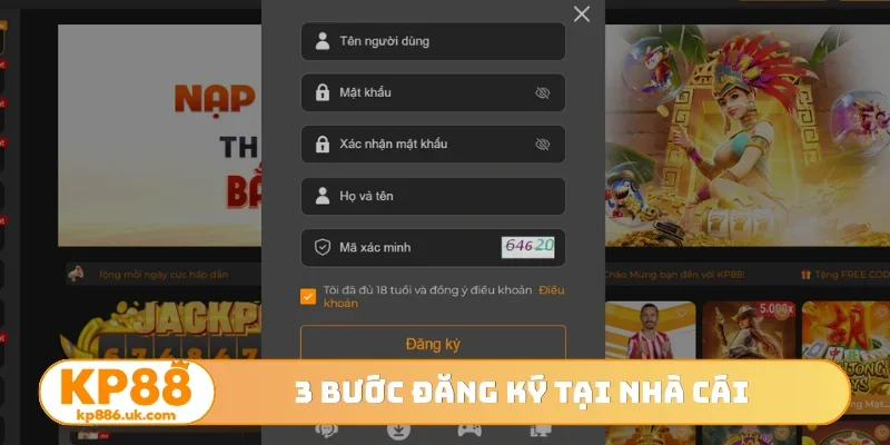3 bước đăng ký tại nhà cái