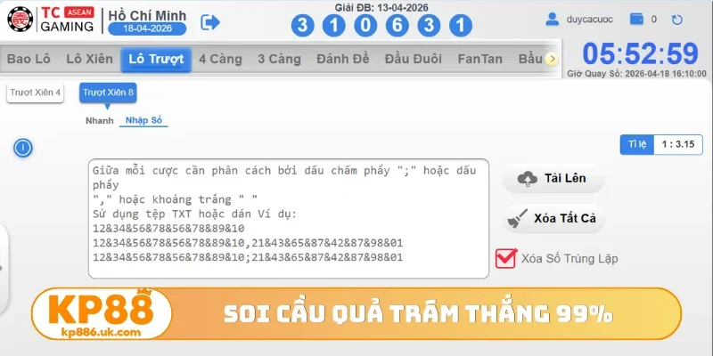 Soi cầu quả trám thắng 99%