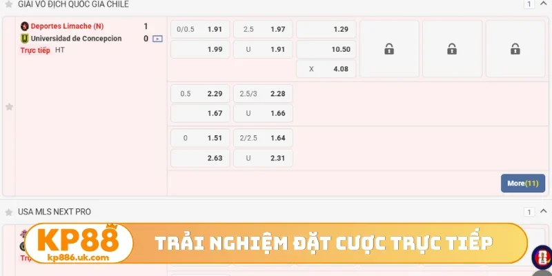 Trải nghiệm đặt cược trực tiếp